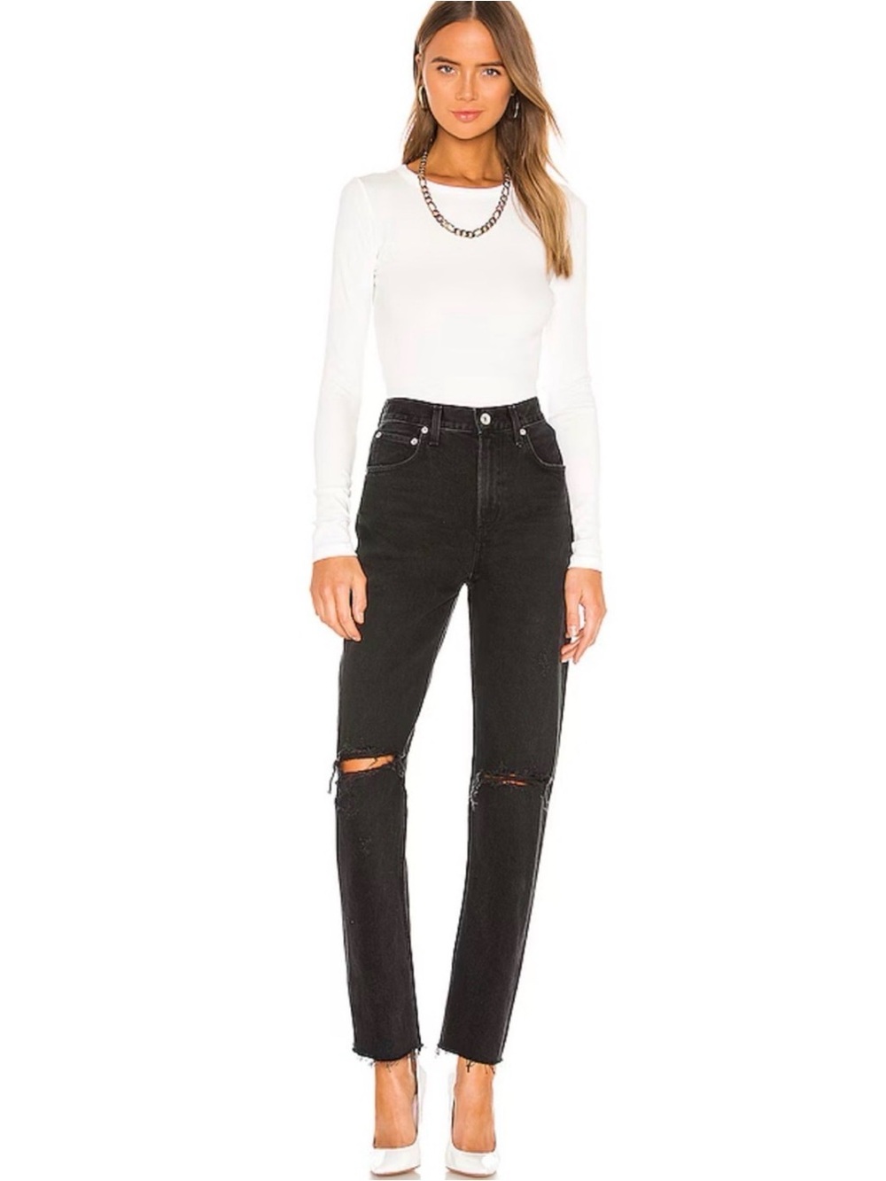 Agolde Cherie high rise black jeans size 24